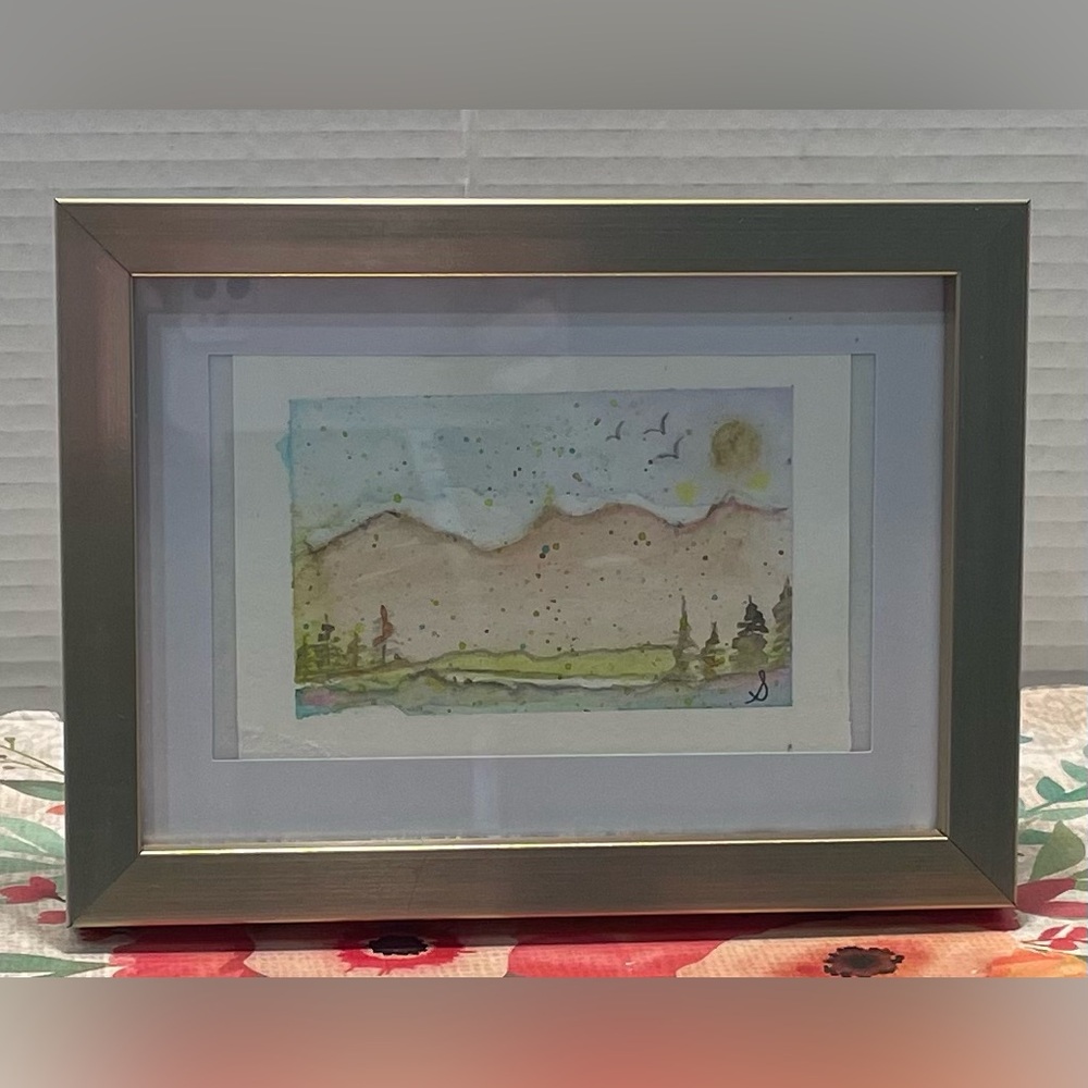 Framed original watercolour painting “ A Magestuc Summers Day”